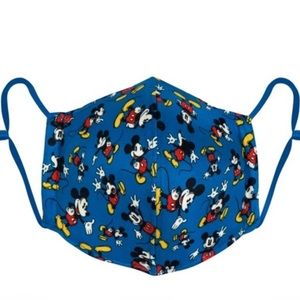 Disney Parks Mickey Mouse Blue Adjustable Nose‎ Wire Cloth Face Mask